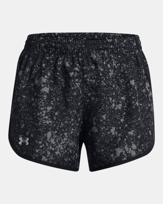 Women's UA Fly-By Printed 3" Shorts in Black image number 4